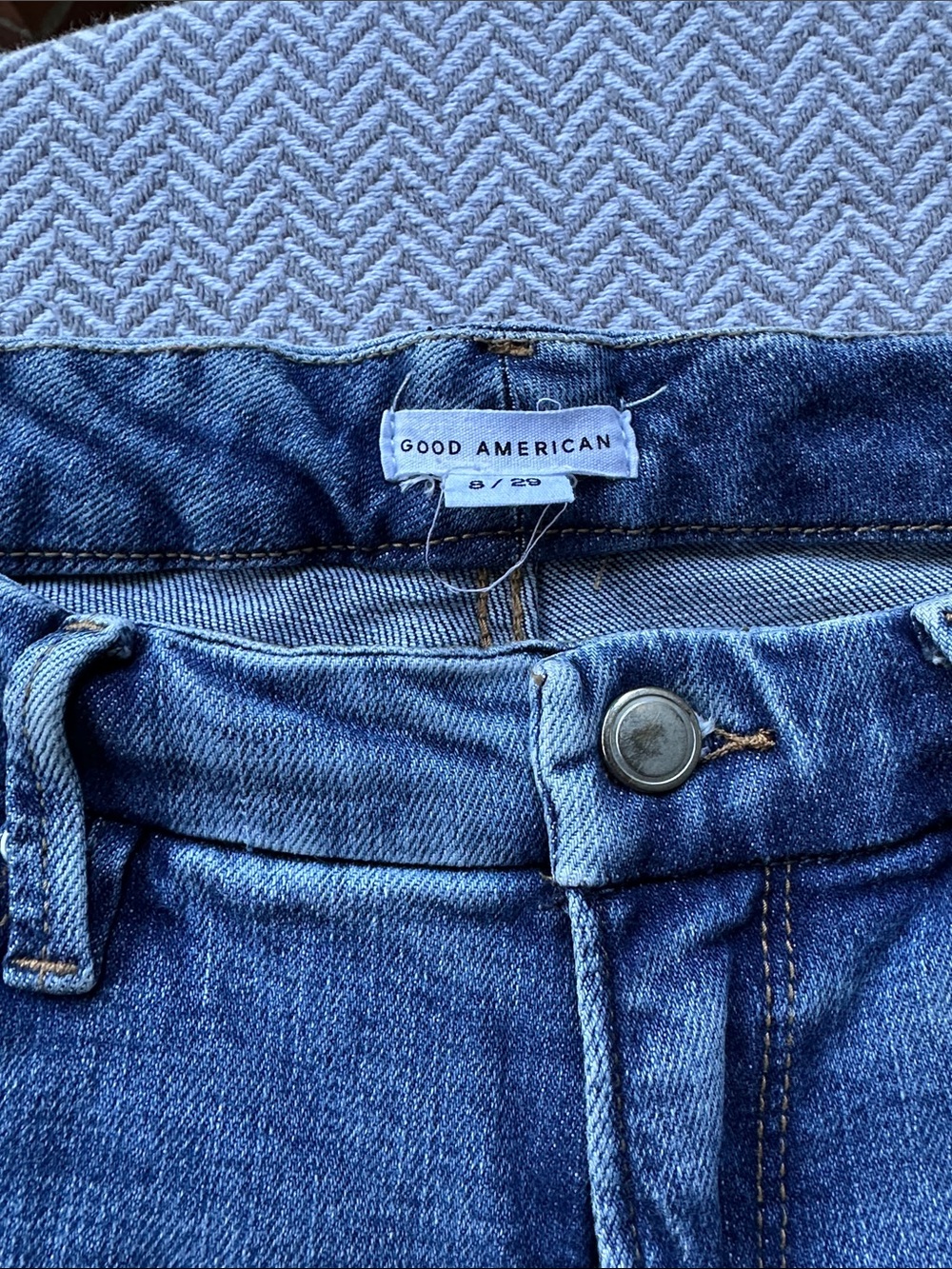 Good American Medium Blue High-Rise Jeans 8/29